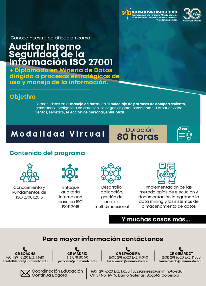 Auditor interno Seguridad de Información